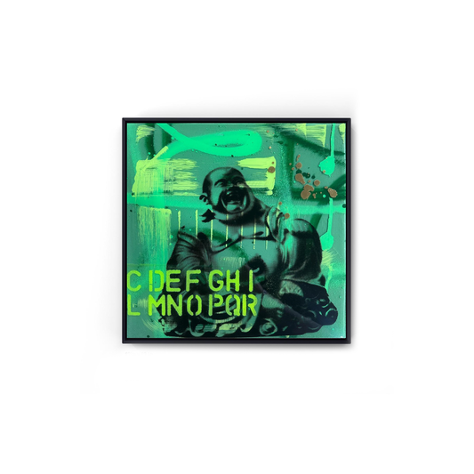 Laughing Green Buddha