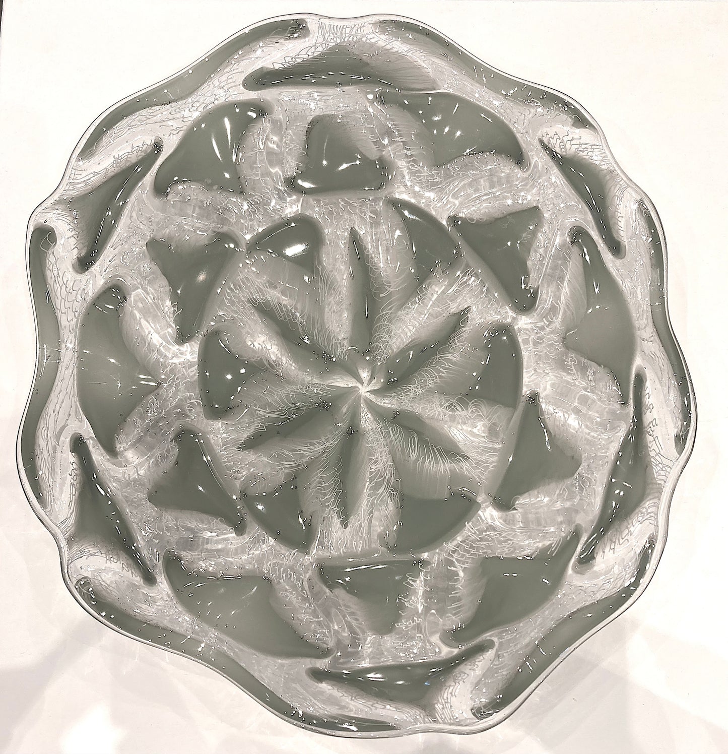 White and Gray Murrini Platter