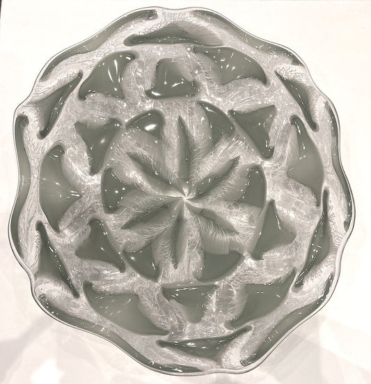 White and Gray Murrini Platter